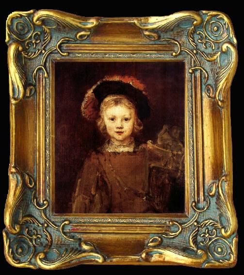 framed  REMBRANDT Harmenszoon van Rijn Young Boy in Fancy Dress, Ta013-2